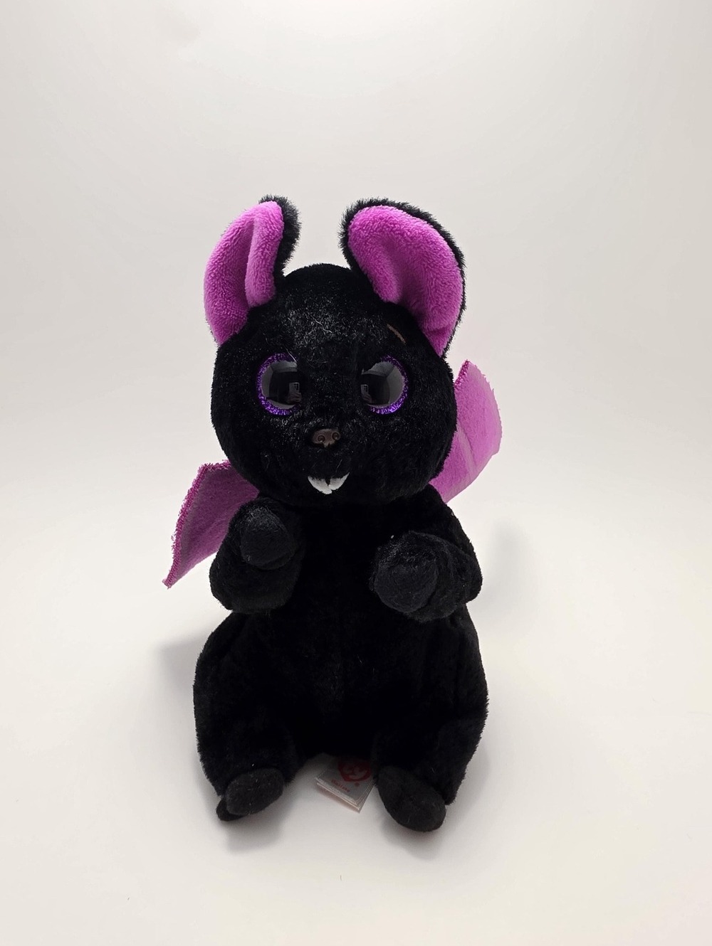 Ty Beanie Bellies "Batiste” the Halloween Bat Purple Black! (6 inch) No Hang Tag